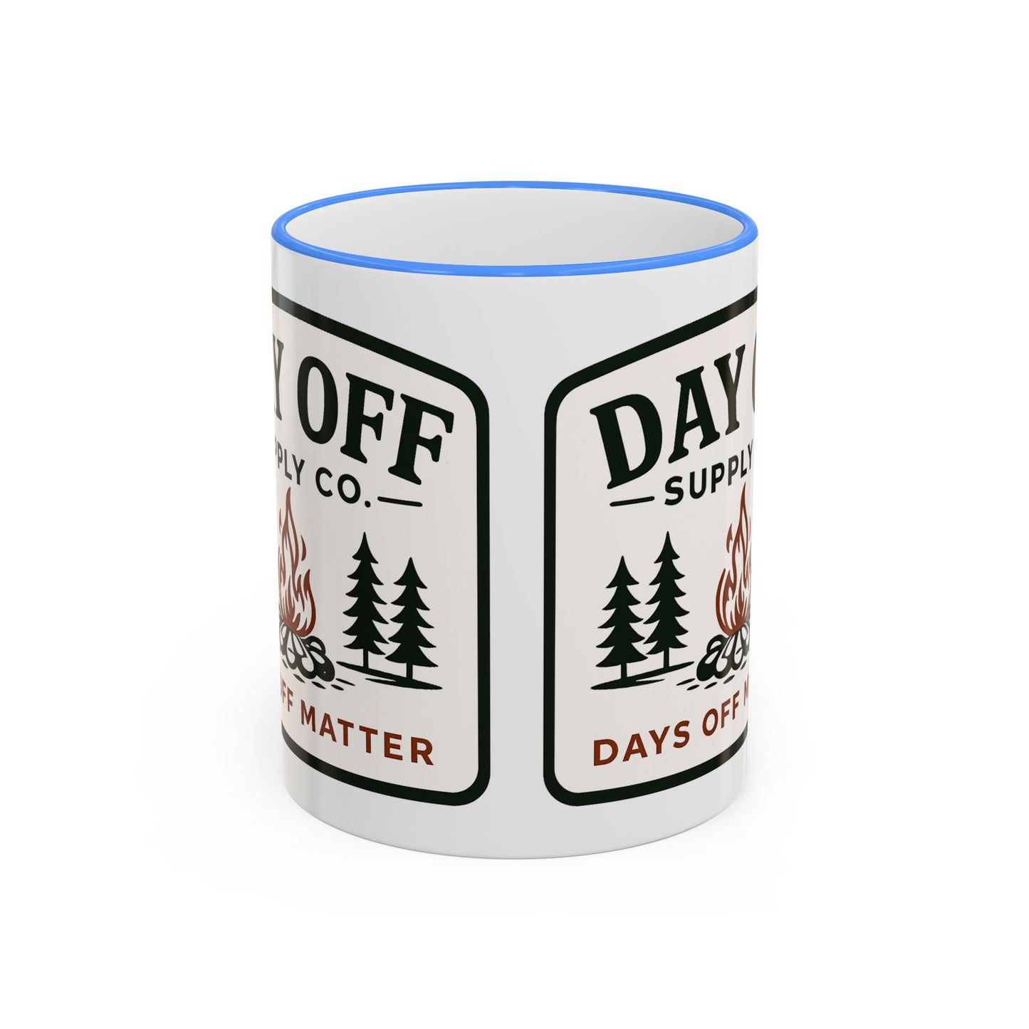 Day Off Supply Co. Accent Coffee Mug | Logo Campfire Mug (11oz & 15oz)