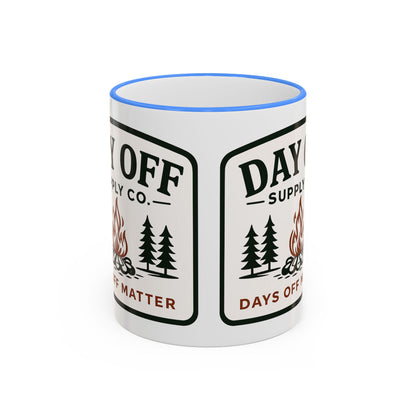 Day Off Supply Co. Accent Coffee Mug | Logo Campfire Mug (11oz & 15oz)