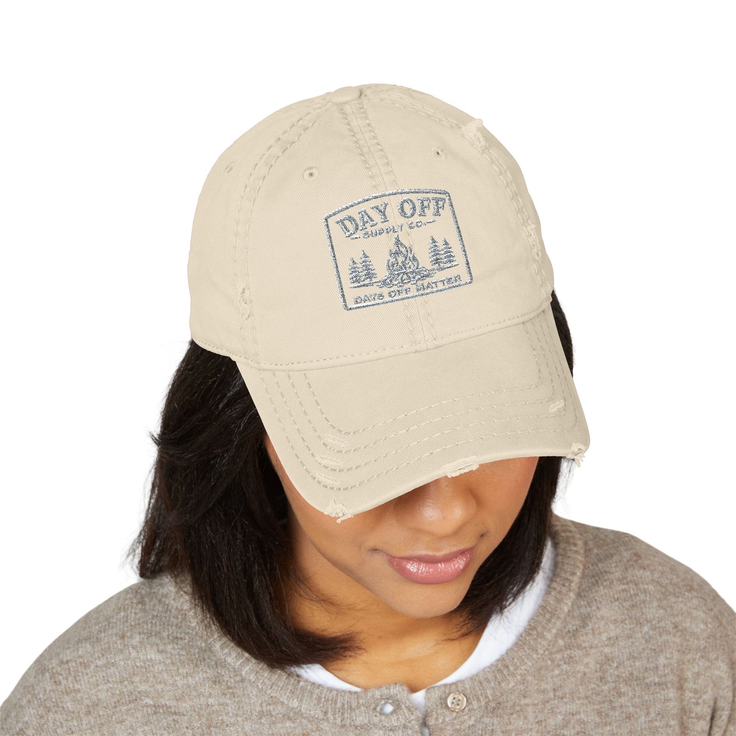 Day Off Supply Co. Distressed Dad Hat | Embroidered Vintage Cap