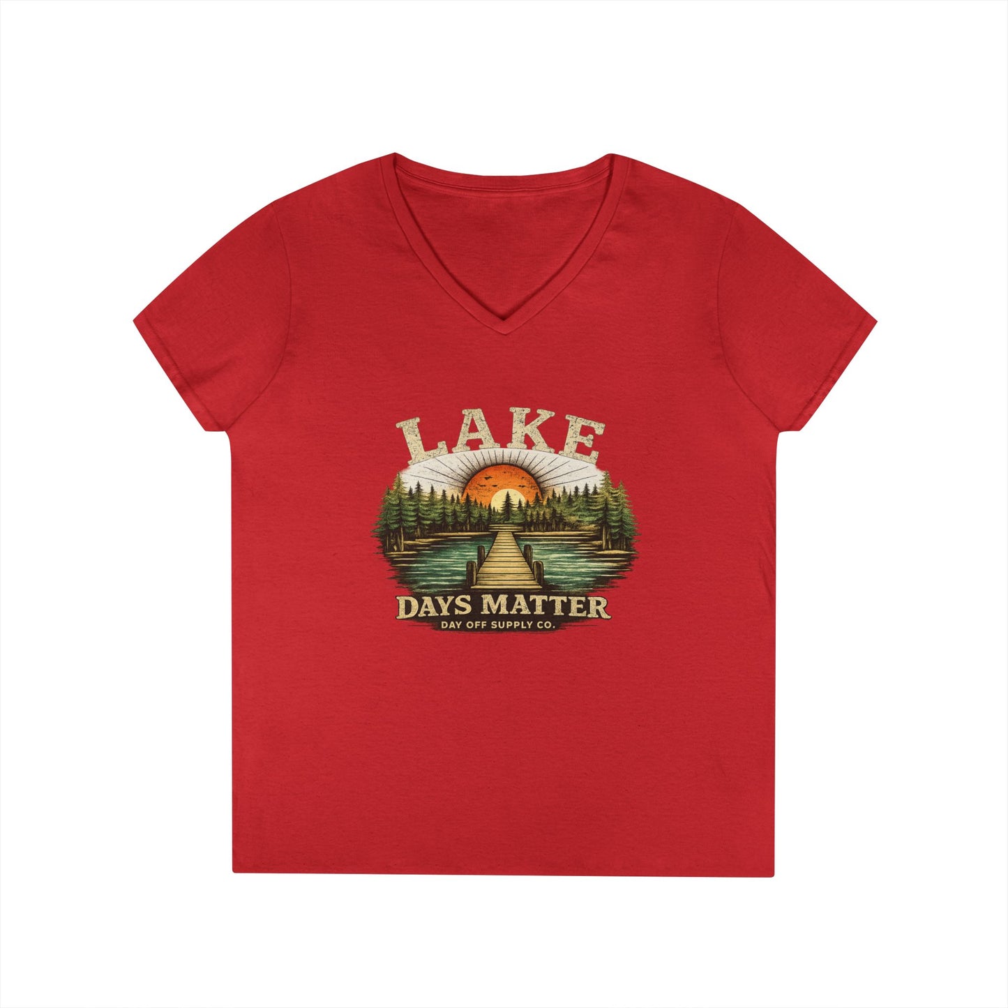 Lake Days Matter Women's V-Neck T-Shirt | Lake Life Graphic Tee