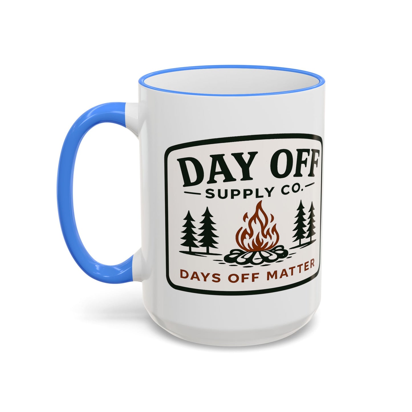 Day Off Supply Co. Accent Coffee Mug | Logo Campfire Mug (11oz & 15oz)