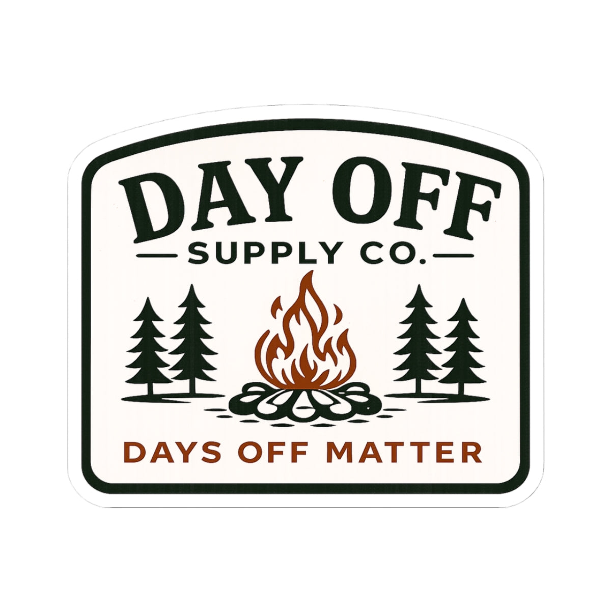 Day Off Supply Co. Logo Kiss-Cut Stickers | Vinyl Decals