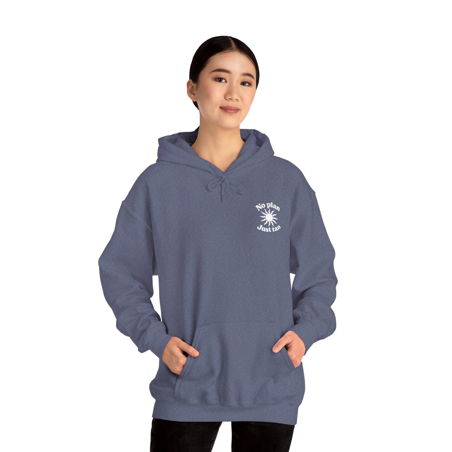 No Plans. Just Tan. Hoodie | Beach Graphic Pullover Hoodie