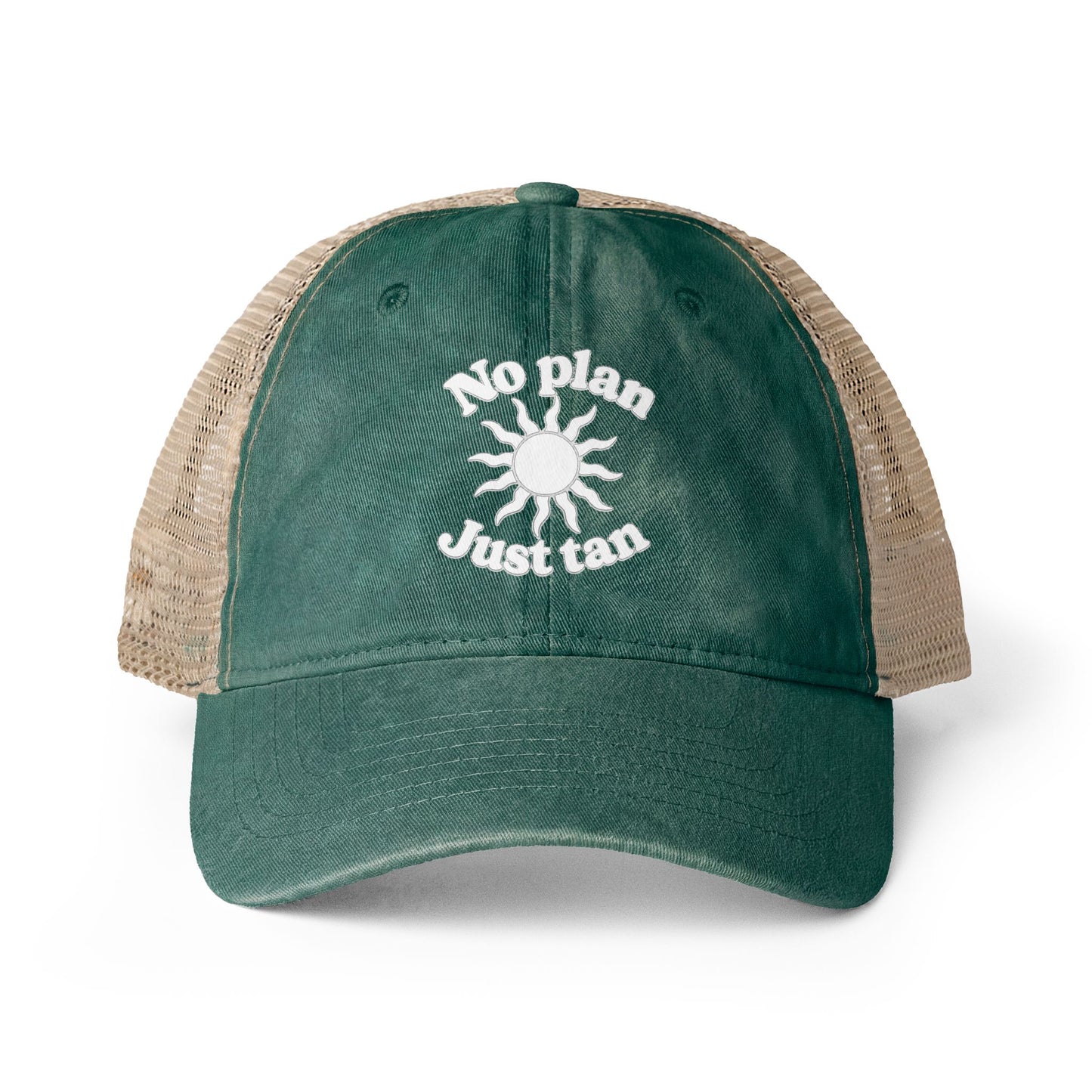 No Plan. Just Tan. | Women's Mesh Back Ponytail Hat