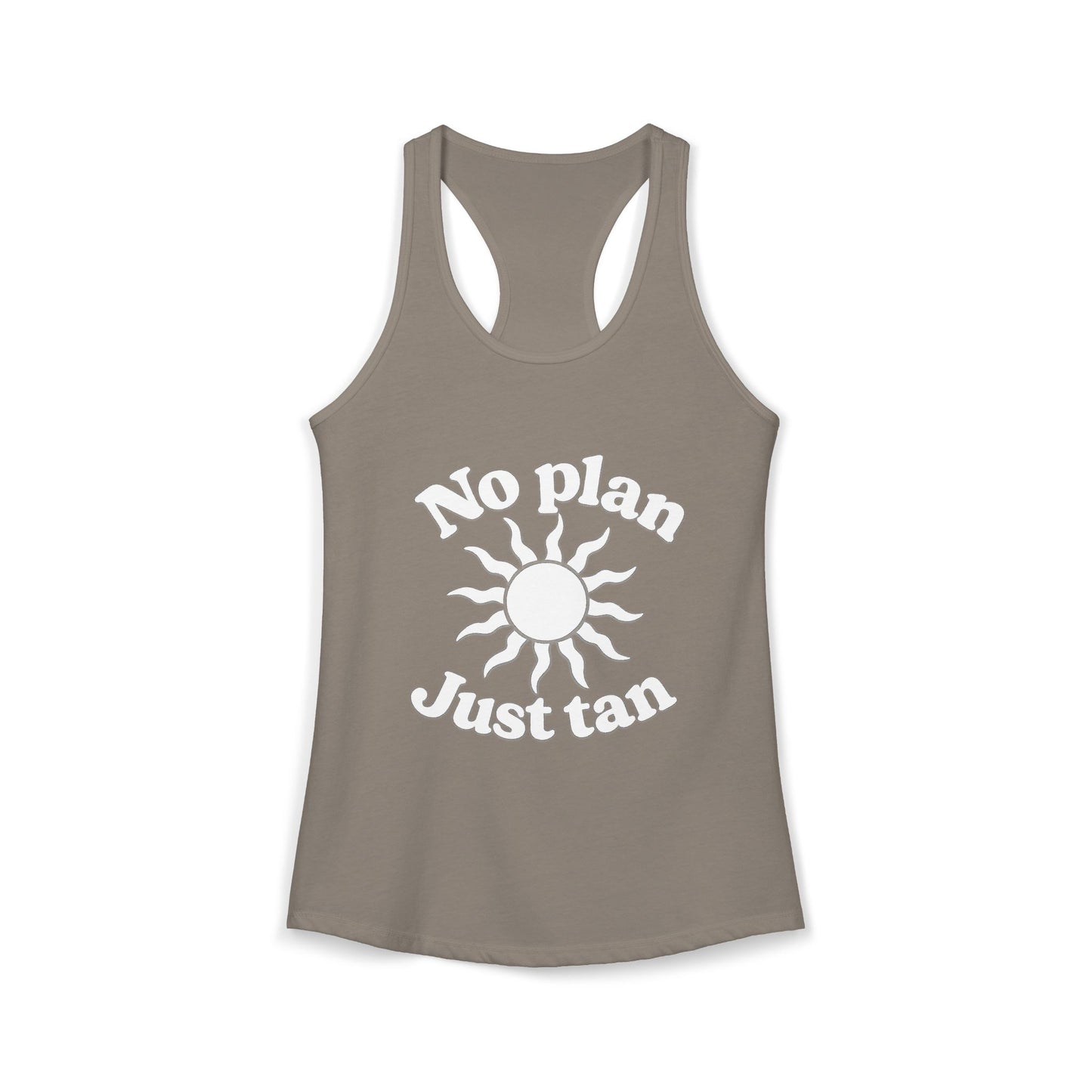 No Plans Just Tan Women's Racerback Tank | Beach Tank Top