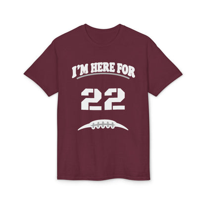 I’m Here For [Number] | Personalized Football Parent T-Shirt