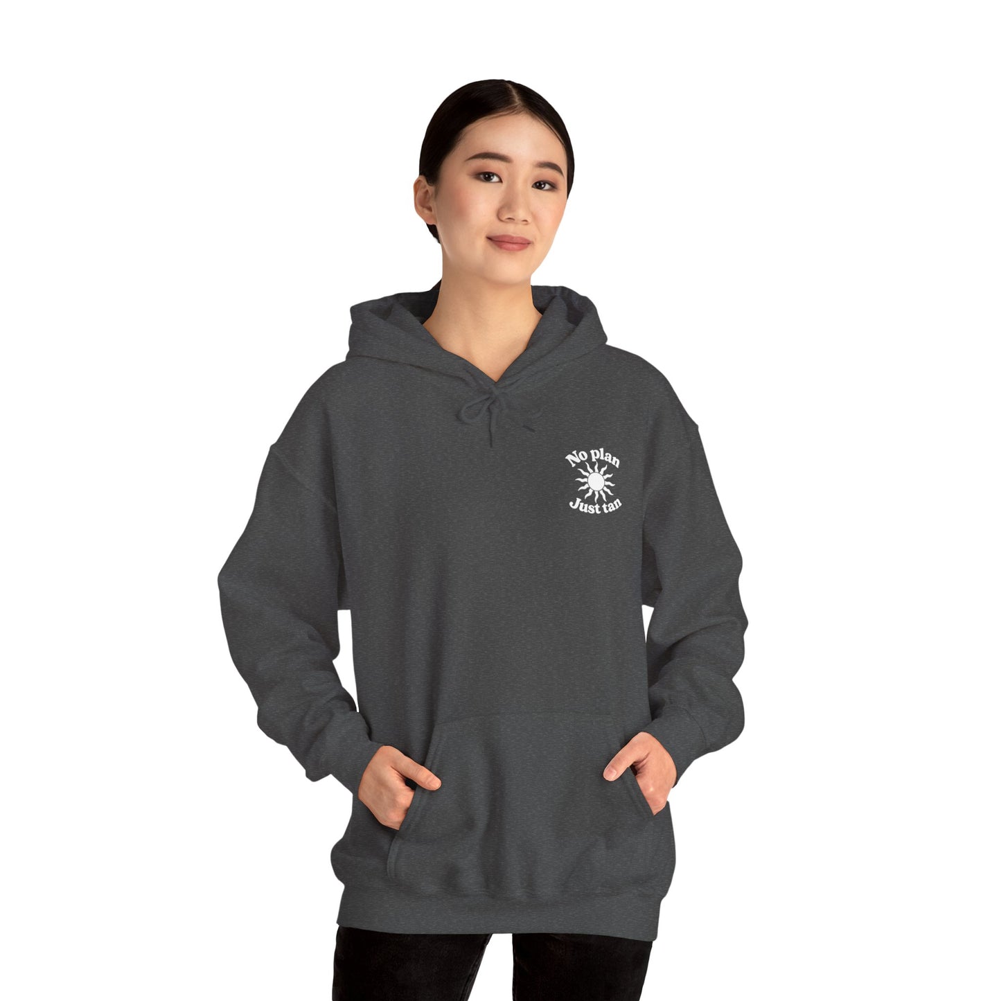 No Plans. Just Tan. Hoodie | Beach Graphic Pullover Hoodie