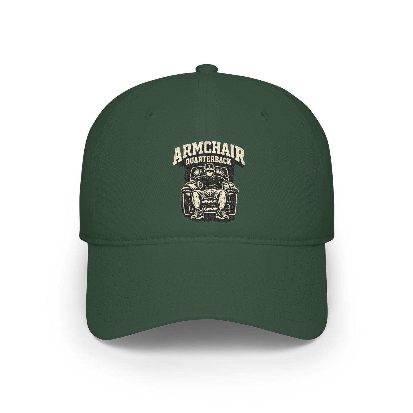 Armchair Quarterback Low Profile Baseball Cap | Football Fan Hat