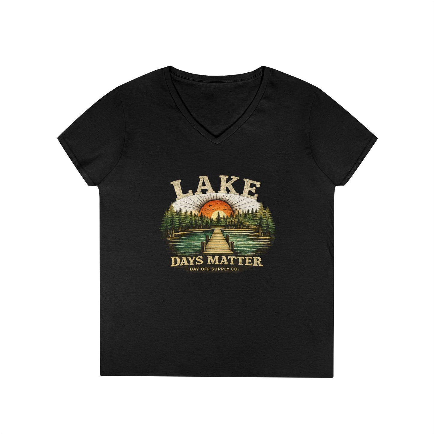 Lake Days Matter Women's V-Neck T-Shirt | Lake Life Graphic Tee