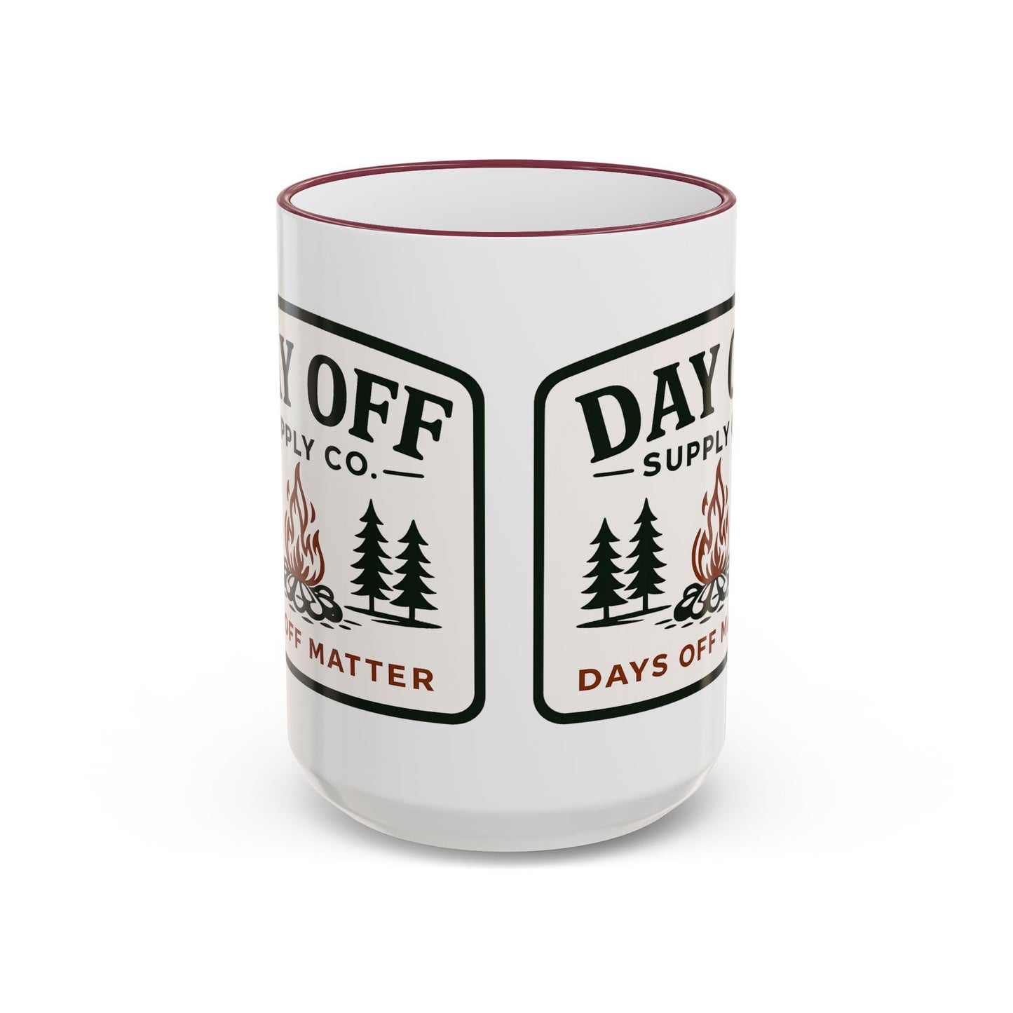Day Off Supply Co. Accent Coffee Mug | Logo Campfire Mug (11oz & 15oz)
