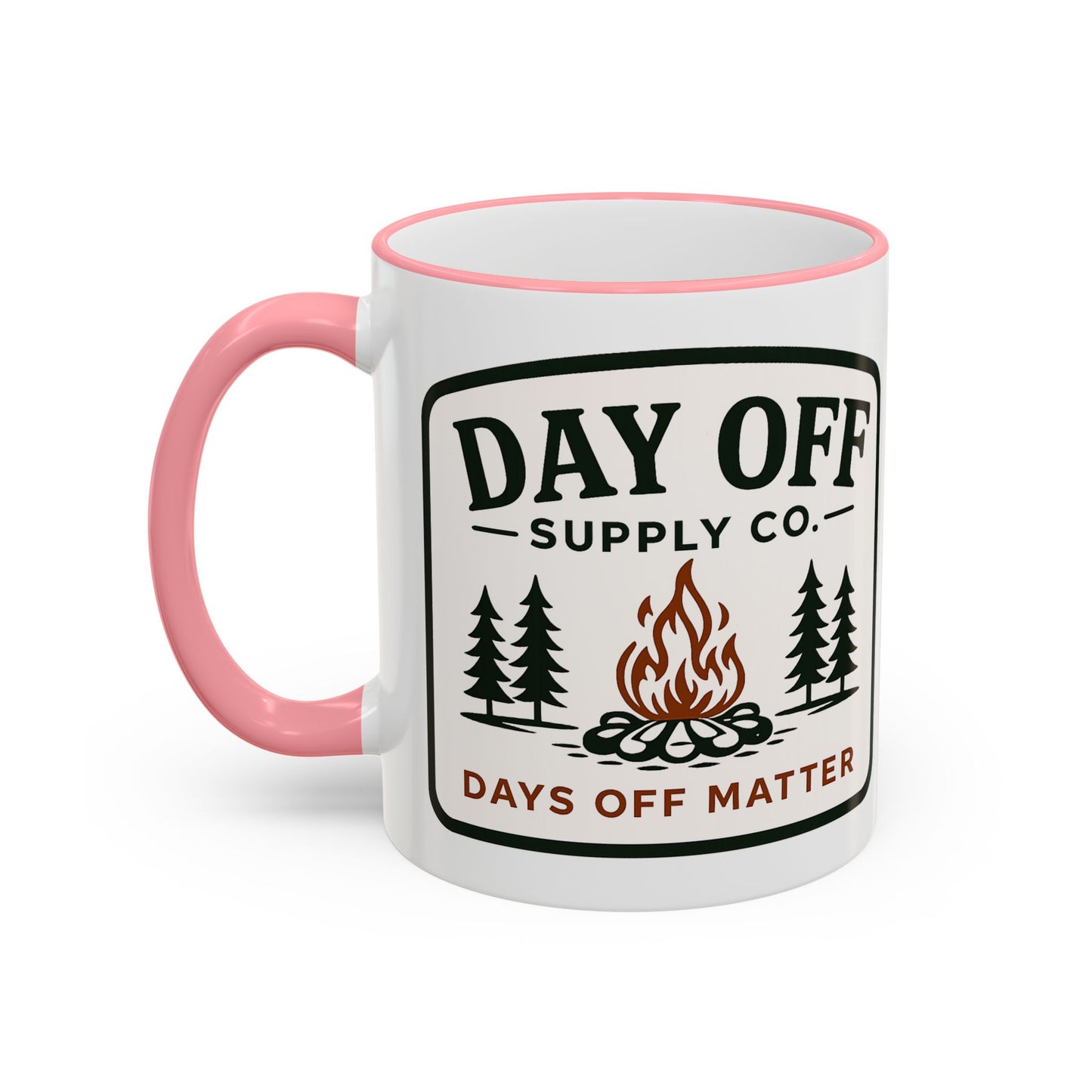 Day Off Supply Co. Accent Coffee Mug | Logo Campfire Mug (11oz & 15oz)