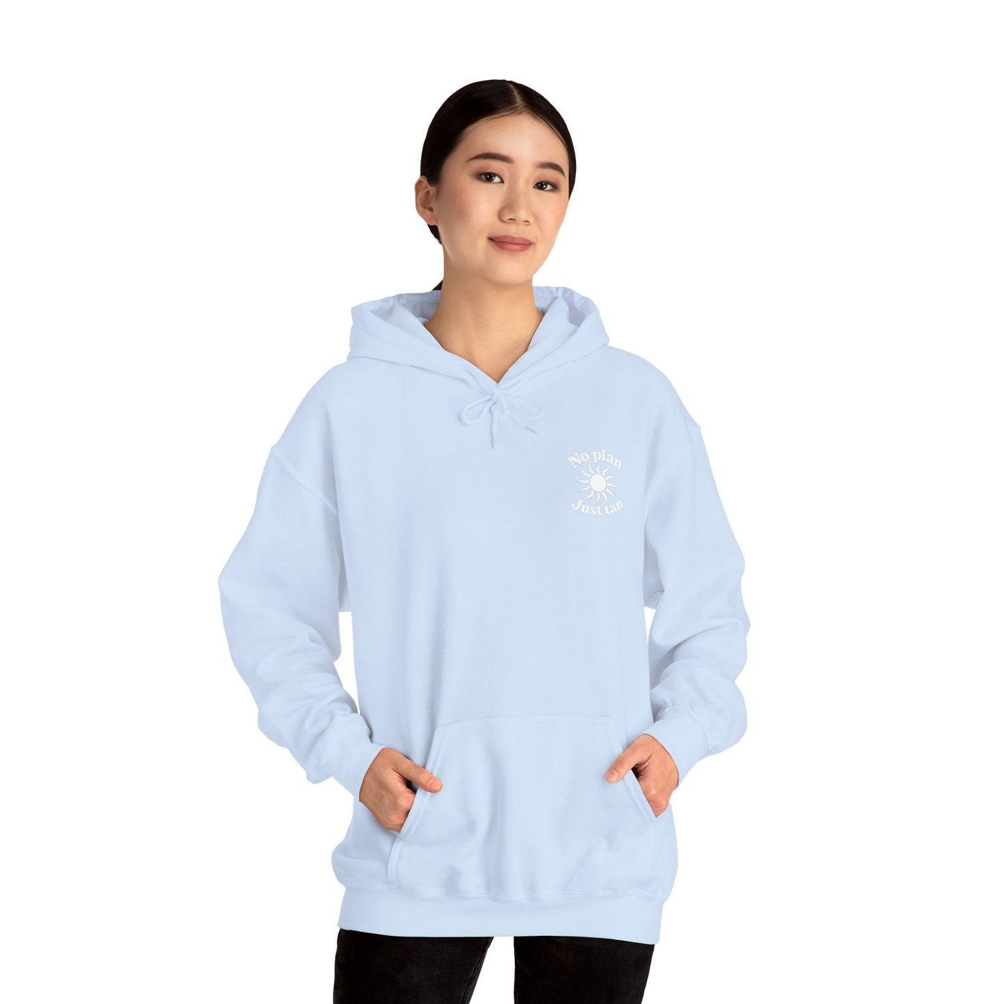 No Plans. Just Tan. Hoodie | Beach Graphic Pullover Hoodie
