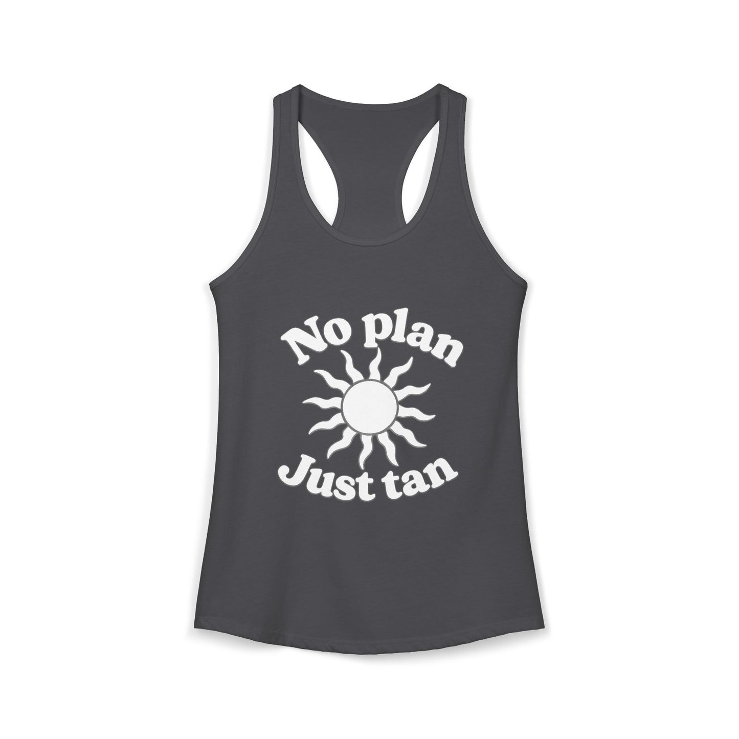 No Plans Just Tan Women's Racerback Tank | Beach Tank Top