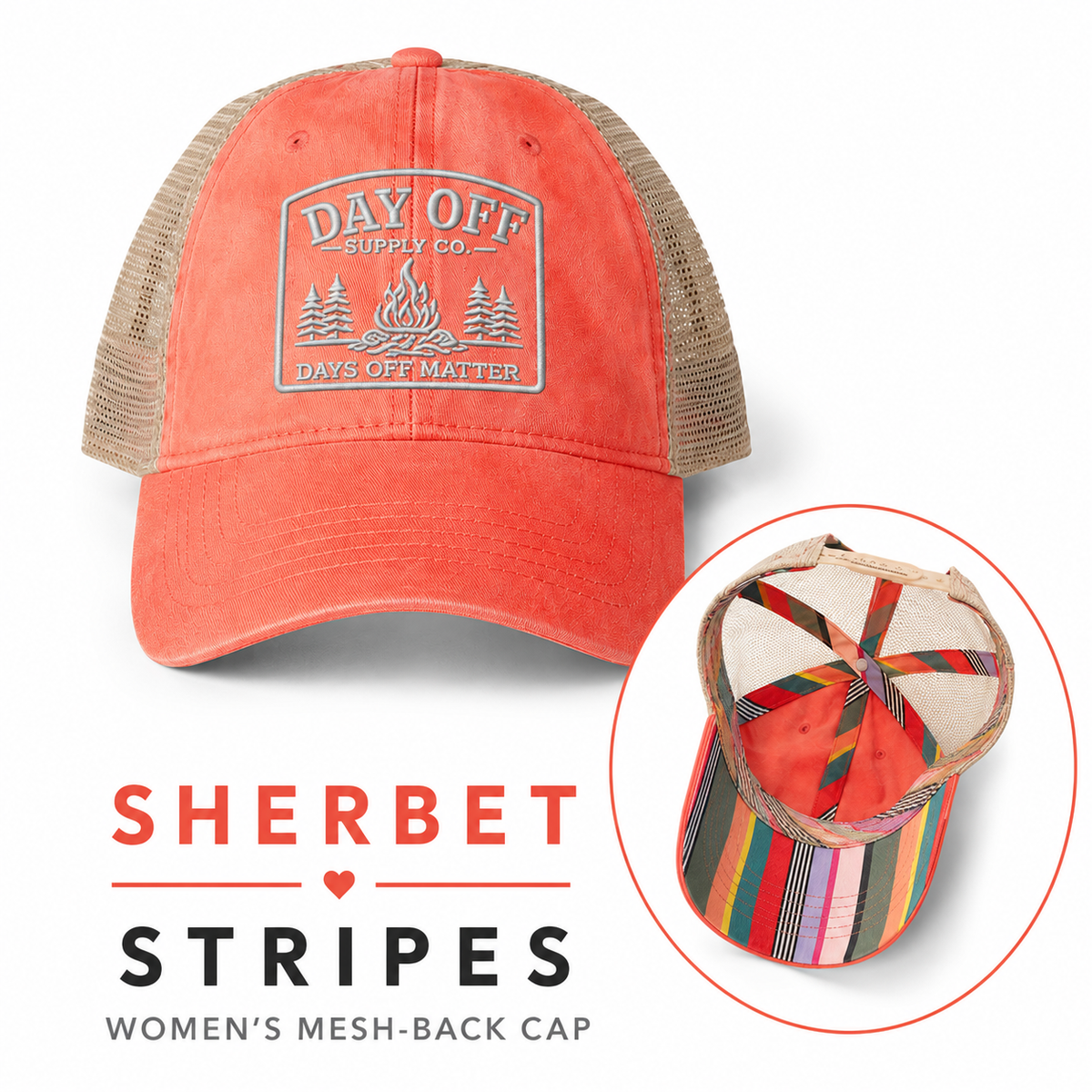 Day Off Supply Co. Women's Mesh Back Hat | Ponytail Outdoor Cap