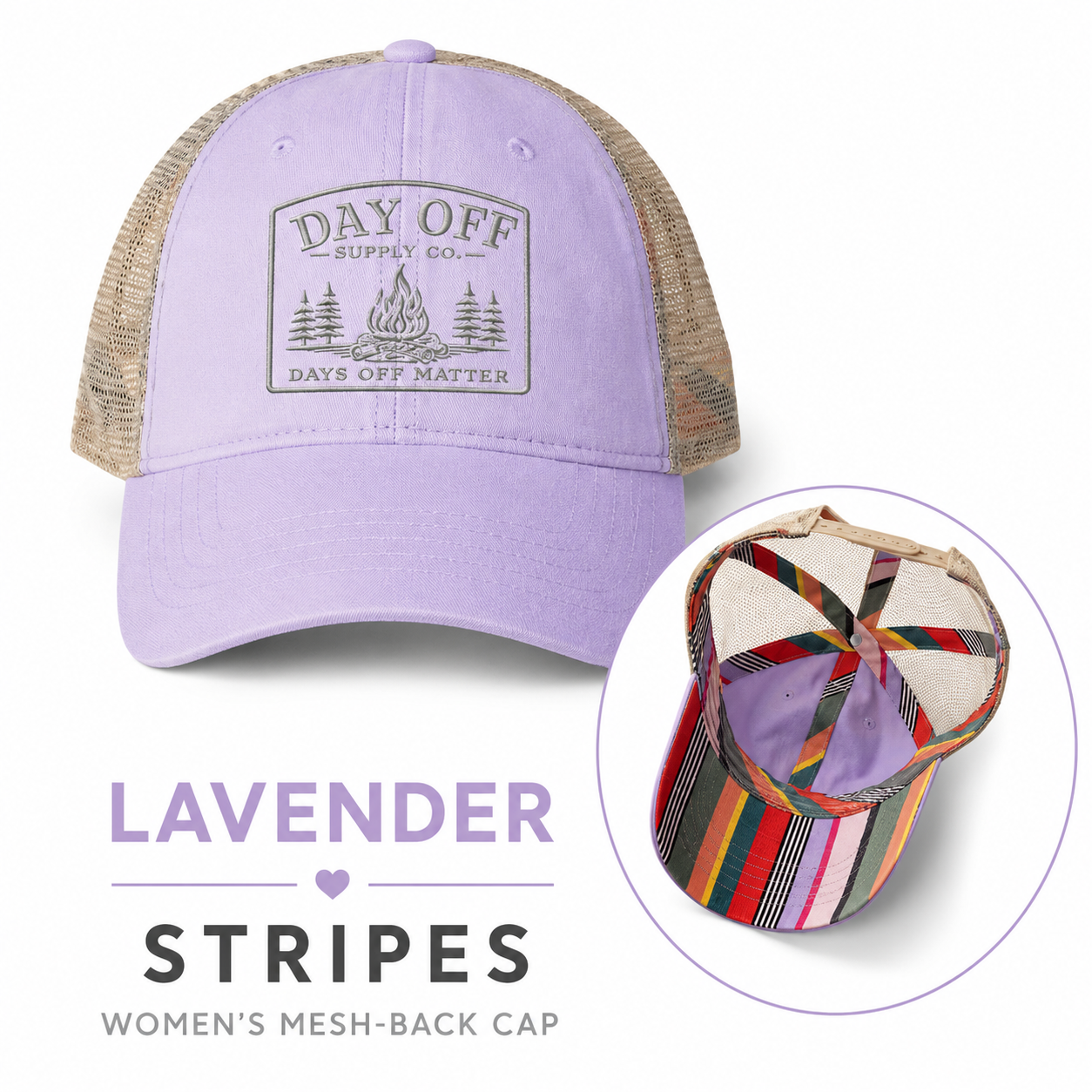 Day Off Supply Co. Women's Mesh Back Hat | Ponytail Outdoor Cap