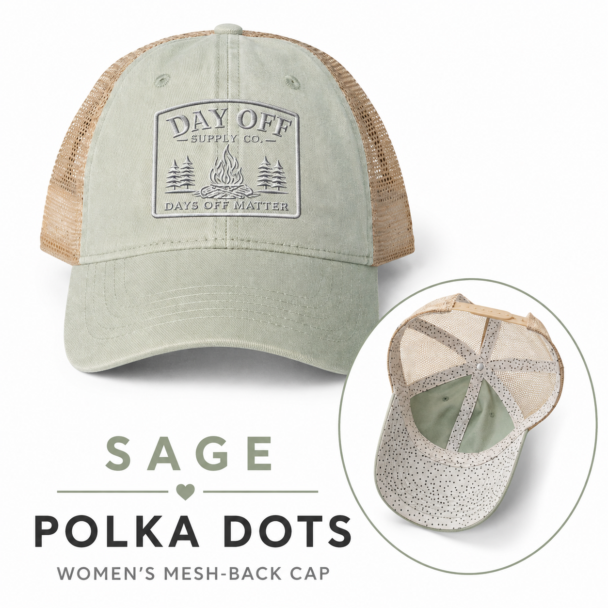 Day Off Supply Co. Women's Mesh Back Hat | Ponytail Outdoor Cap