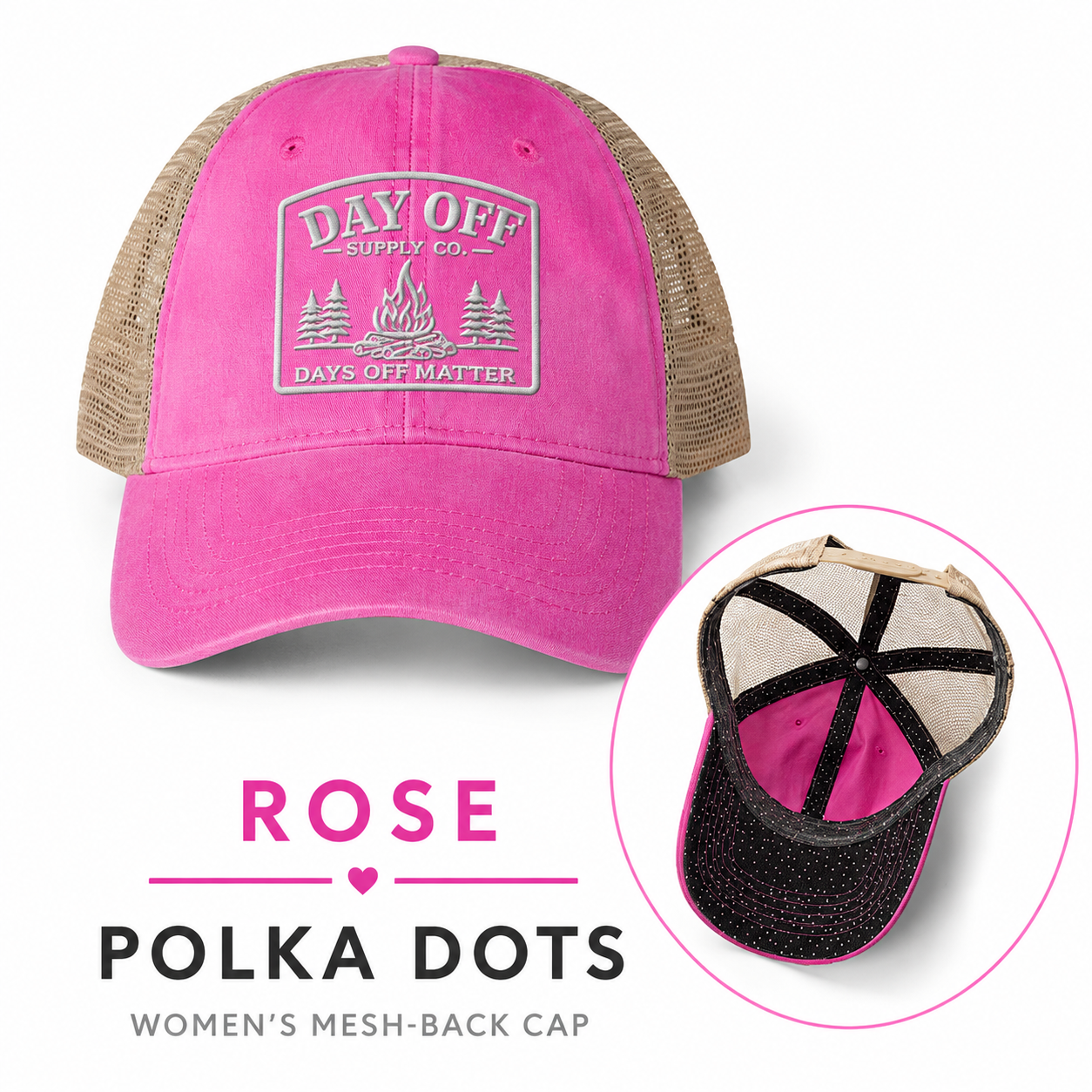 Day Off Supply Co. Women's Mesh Back Hat | Ponytail Outdoor Cap