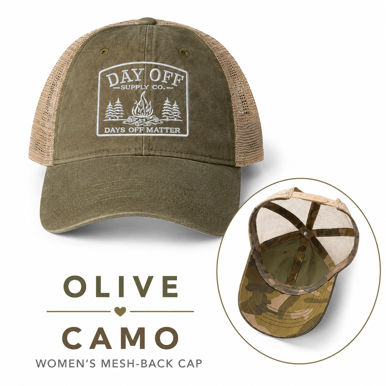 Day Off Supply Co. Women's Mesh Back Hat | Ponytail Outdoor Cap