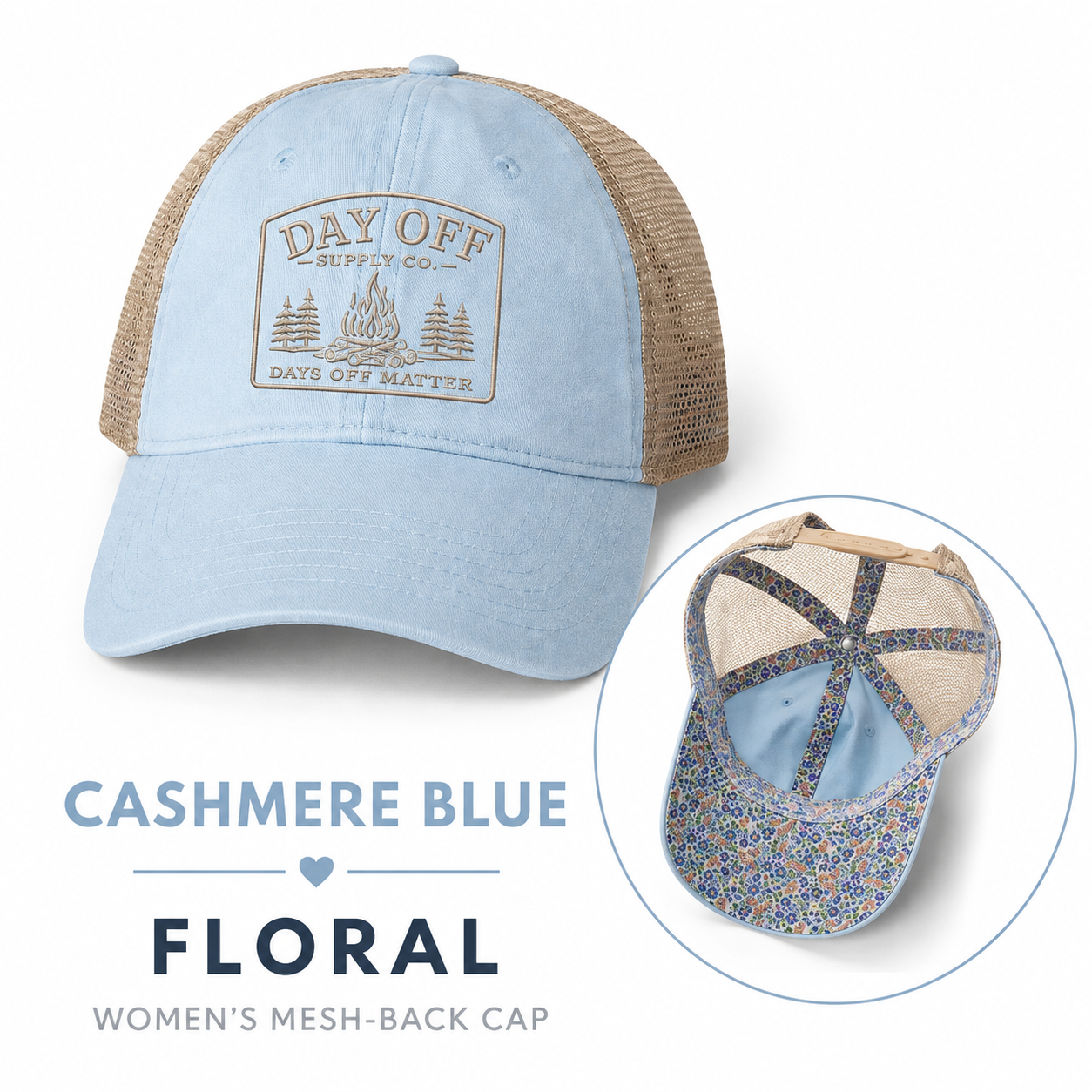 Day Off Supply Co. Women's Mesh Back Hat | Ponytail Outdoor Cap