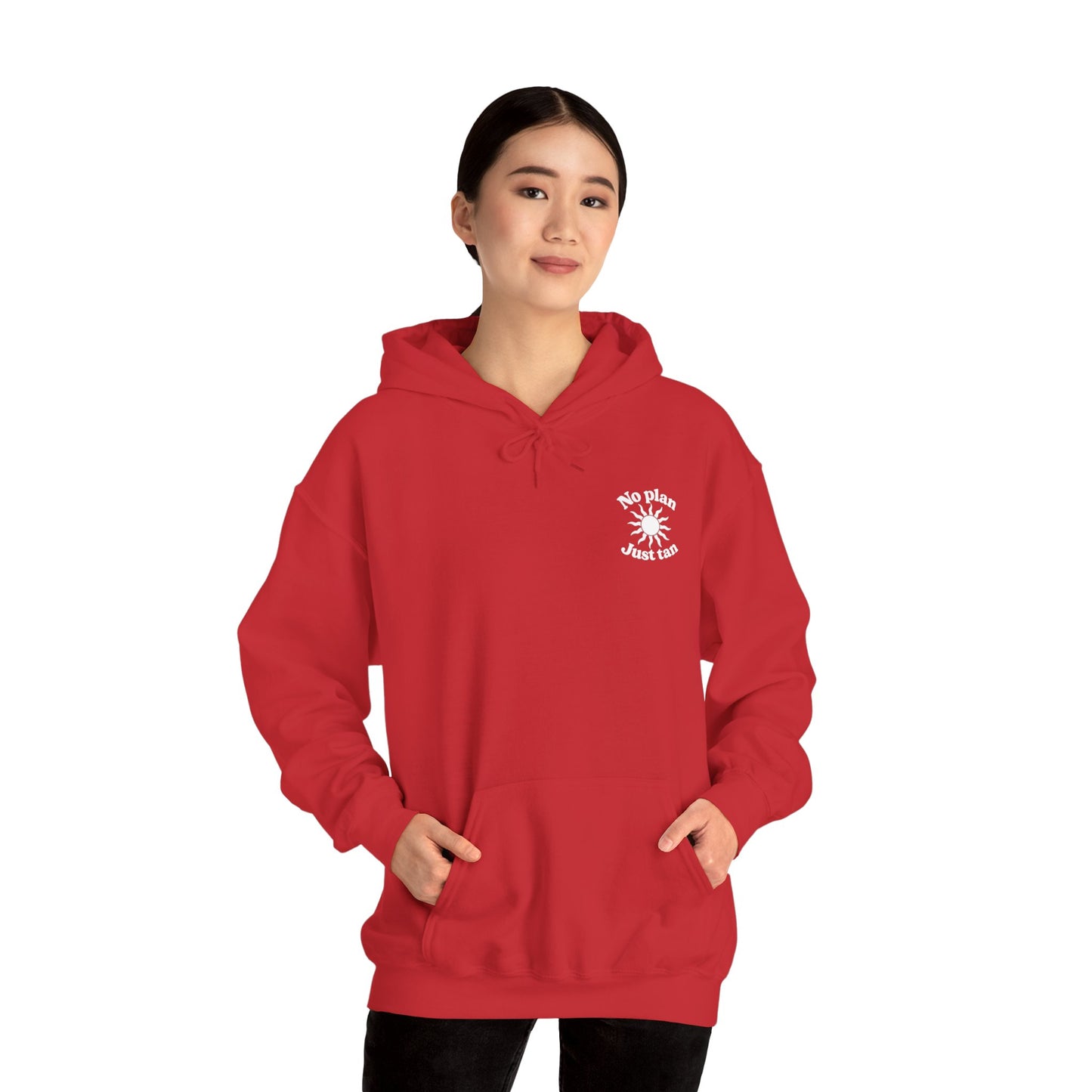 No Plans. Just Tan. Hoodie | Beach Graphic Pullover Hoodie