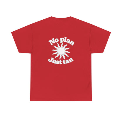 No Plan. Just Tan. | Beach & Lake Life Graphic T-Shirt