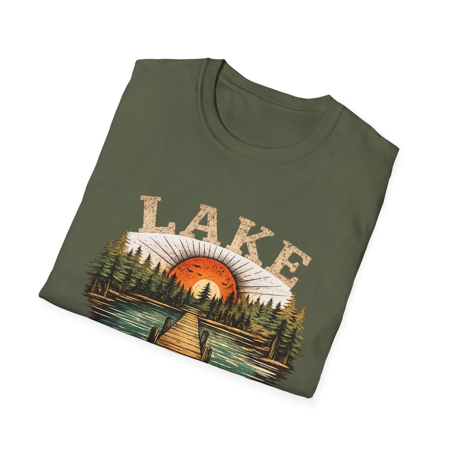 Lake Sunrise Graphic T-Shirt | Vintage Lake Life Tee