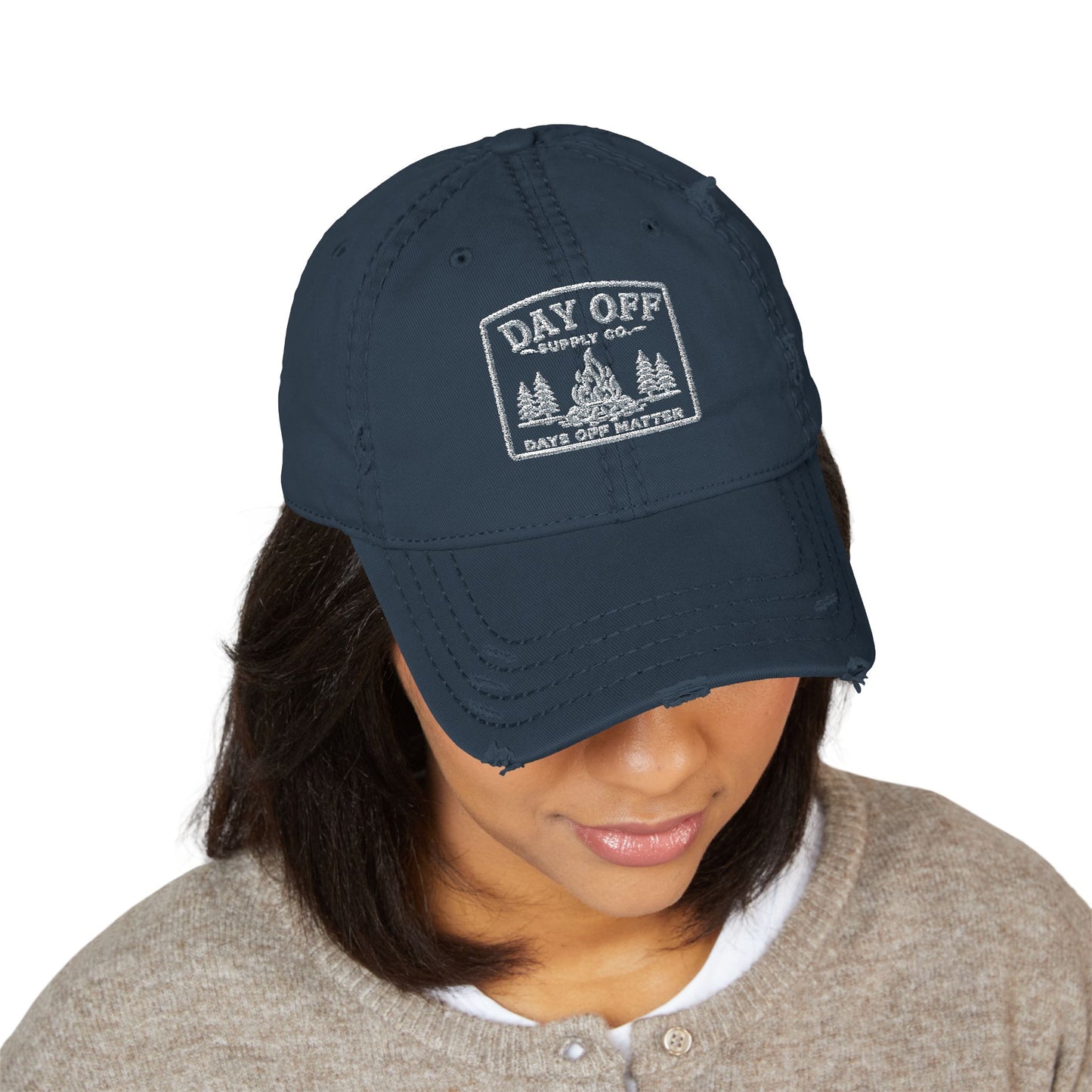 Day Off Supply Co. Distressed Dad Hat | Embroidered Vintage Cap