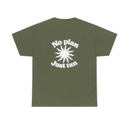 No Plan. Just Tan. | Beach & Lake Life Graphic T-Shirt