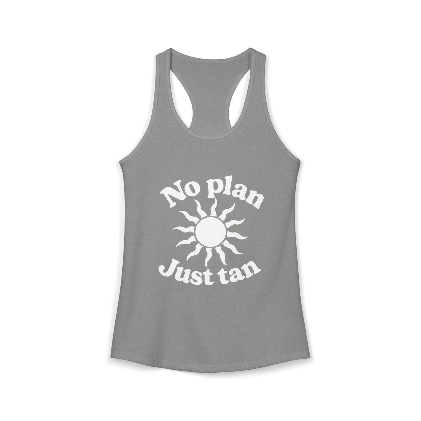 No Plans Just Tan Women's Racerback Tank | Beach Tank Top