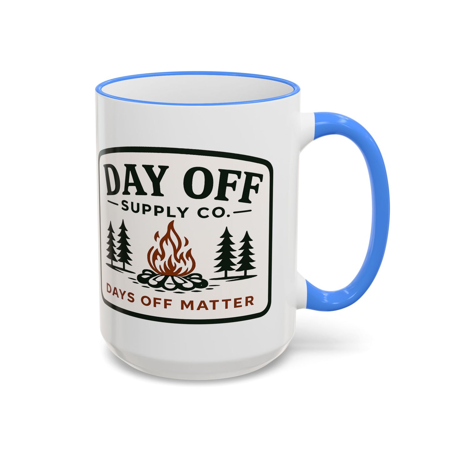 Day Off Supply Co. Accent Coffee Mug | Logo Campfire Mug (11oz & 15oz)