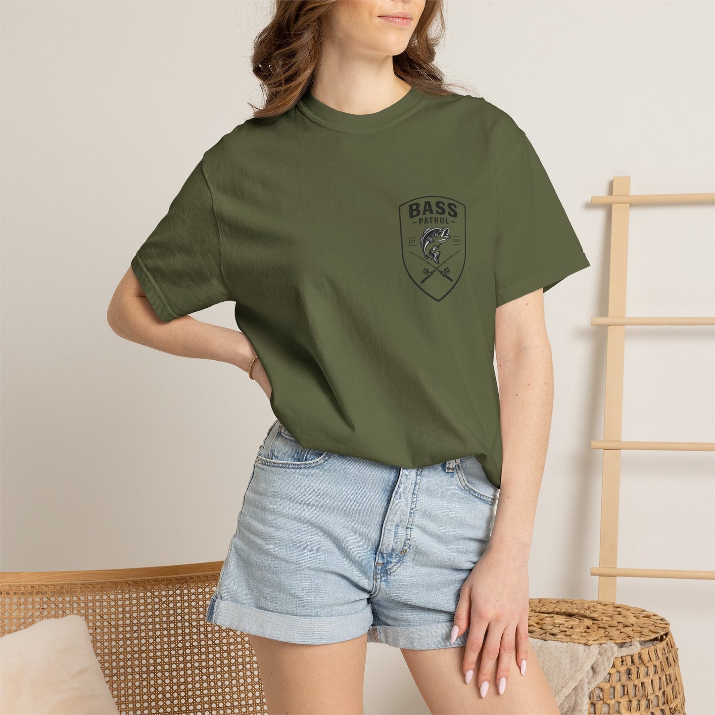 Bass Patrol Fishing Badge T-shirt | Bass Fishing Shirt, Angler Tee