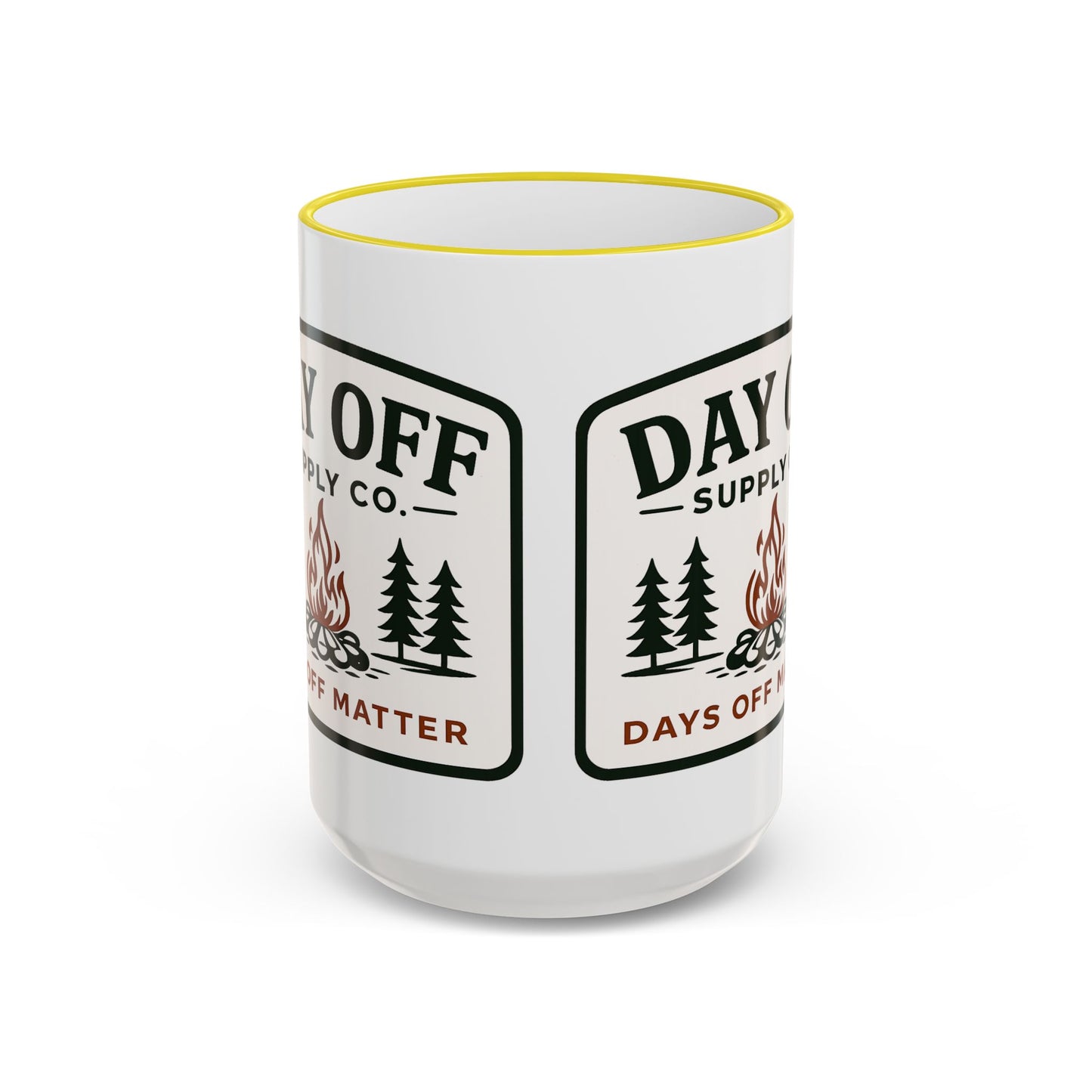 Day Off Supply Co. Accent Coffee Mug | Logo Campfire Mug (11oz & 15oz)