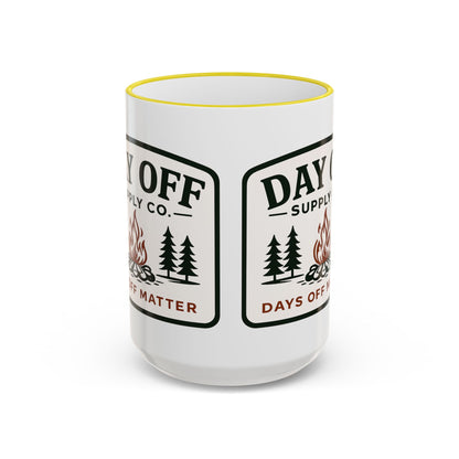Day Off Supply Co. Accent Coffee Mug | Logo Campfire Mug (11oz & 15oz)