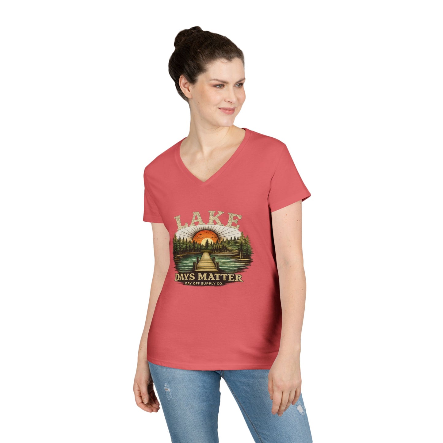 Lake Days Matter Women's V-Neck T-Shirt | Lake Life Graphic Tee