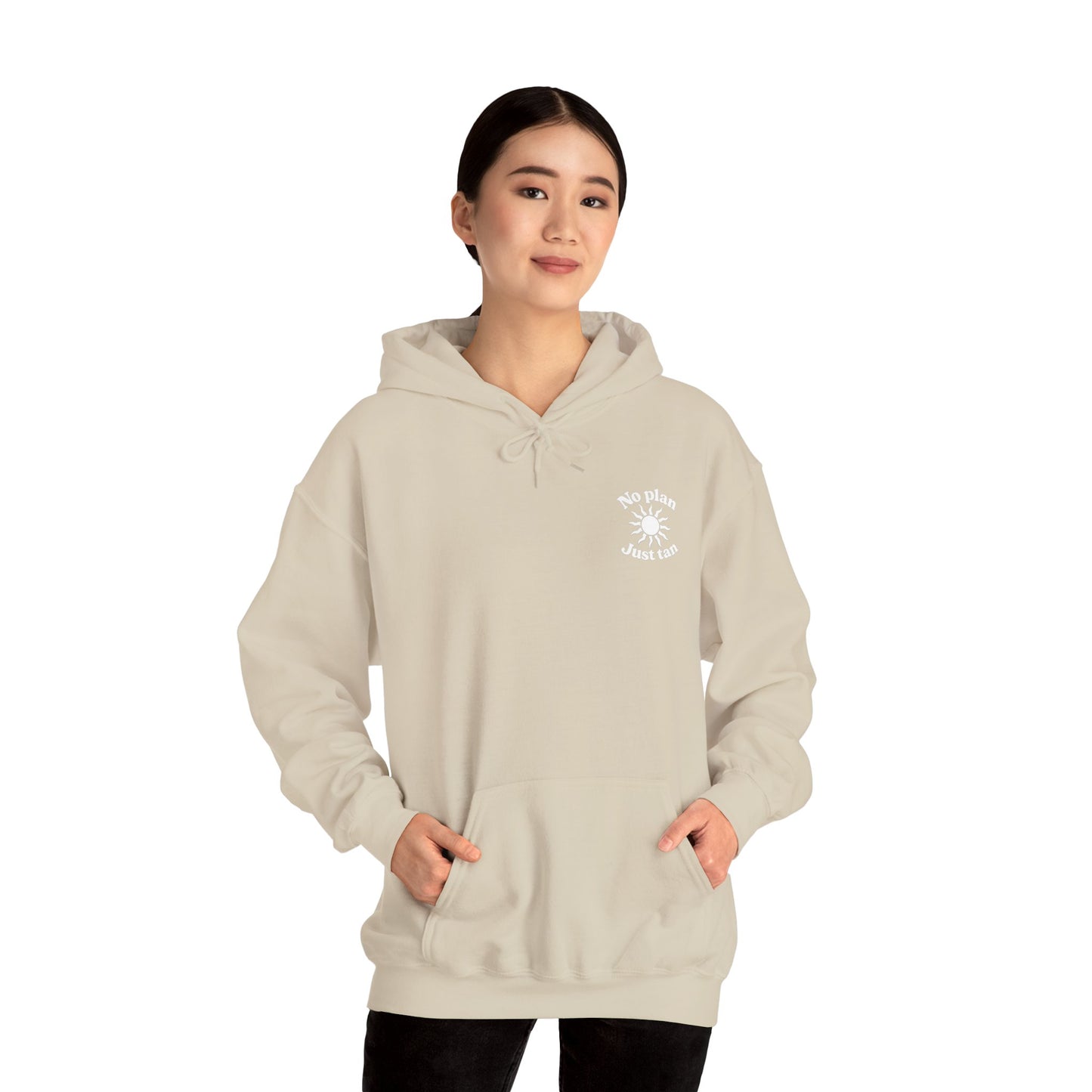 No Plans. Just Tan. Hoodie | Beach Graphic Pullover Hoodie