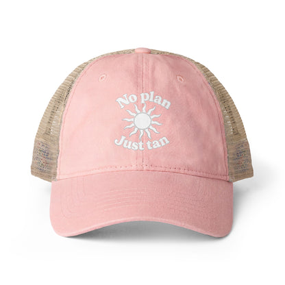 No Plan. Just Tan. | Women's Mesh Back Ponytail Hat