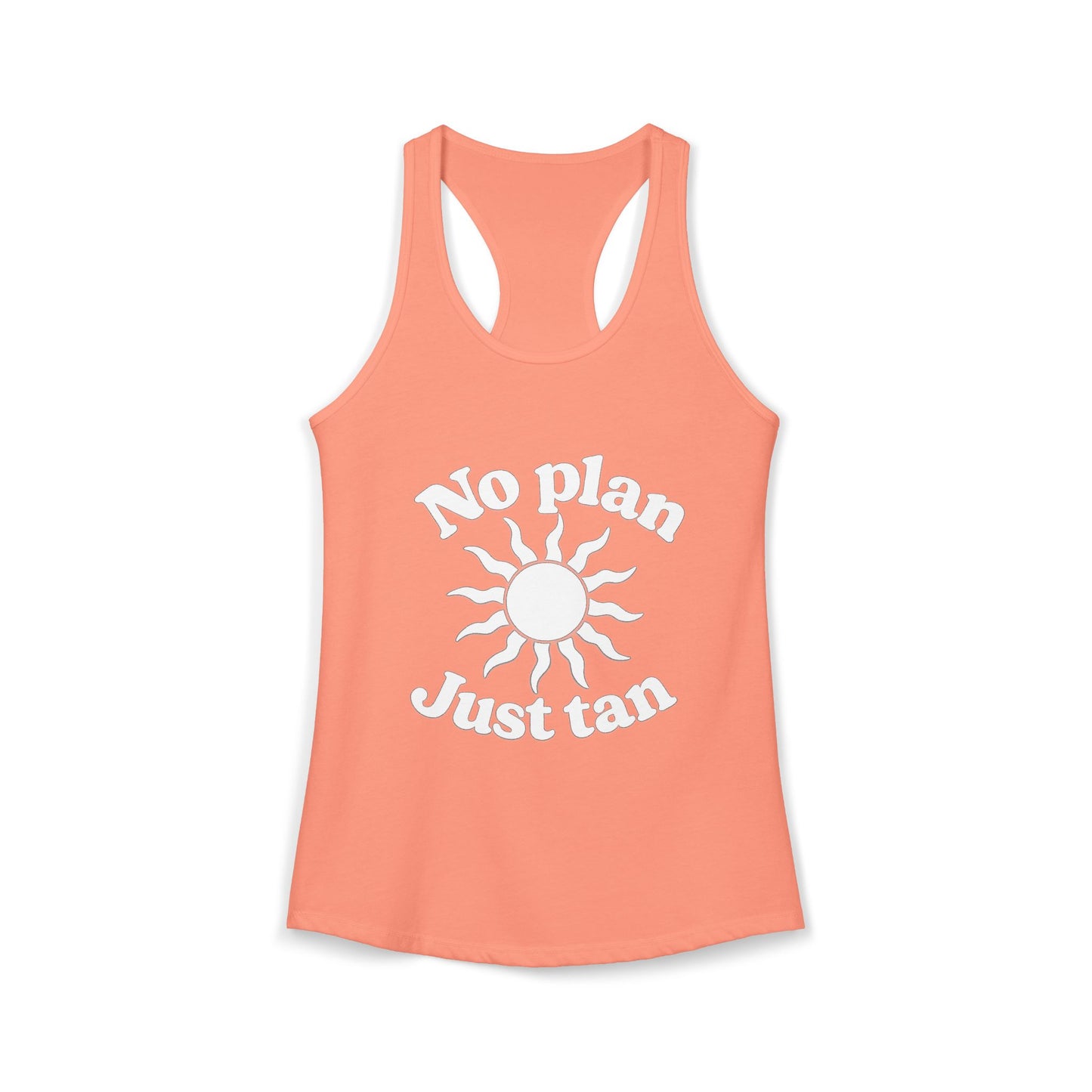 No Plans Just Tan Women's Racerback Tank | Beach Tank Top