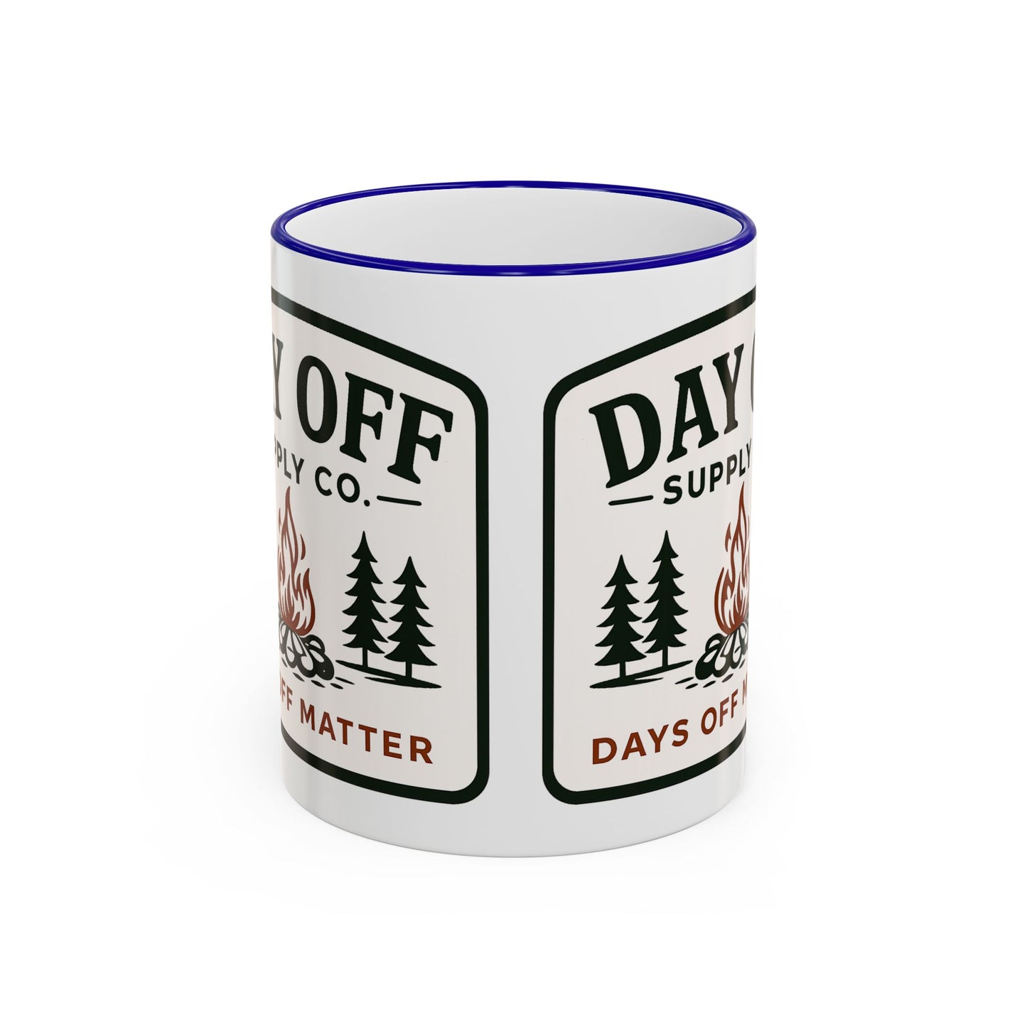 Day Off Supply Co. Accent Coffee Mug | Logo Campfire Mug (11oz & 15oz)