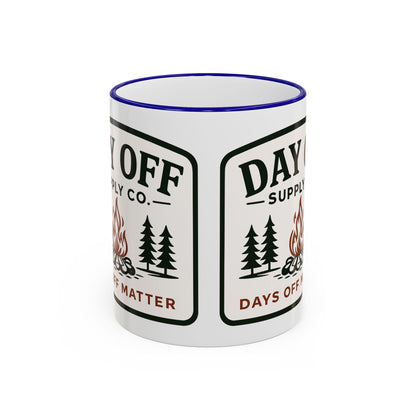 Day Off Supply Co. Accent Coffee Mug | Logo Campfire Mug (11oz & 15oz)