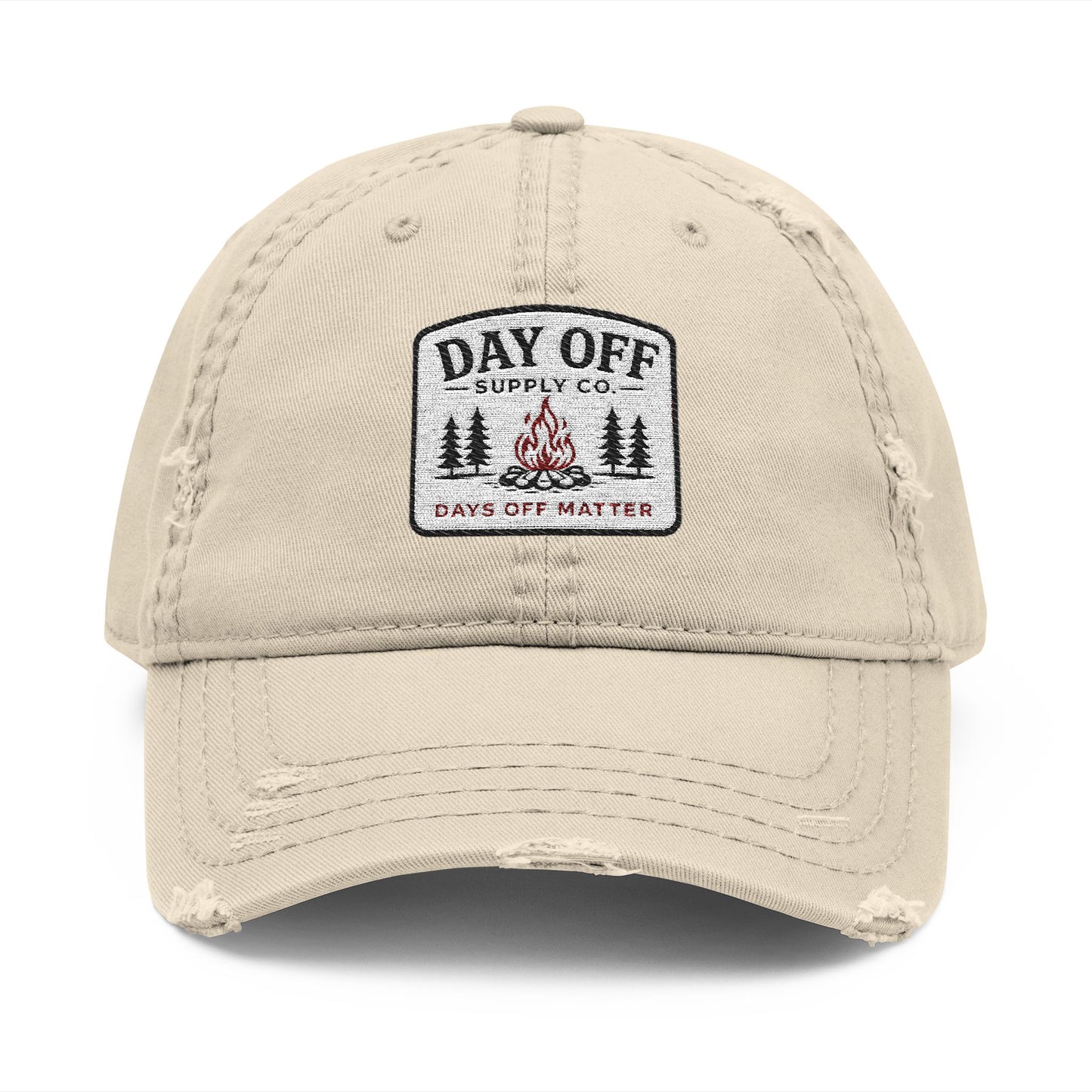 Day Off Supply Co. Distressed Dad Hat | Embroidered Vintage Cap
