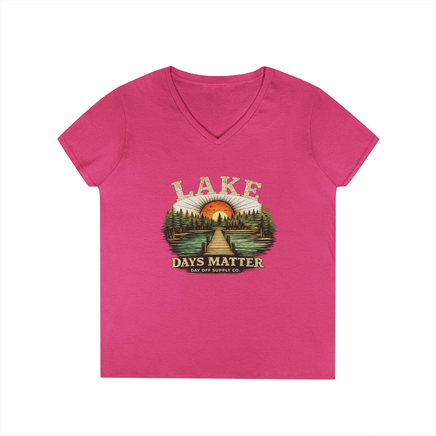 Lake Days Matter Women's V-Neck T-Shirt | Lake Life Graphic Tee