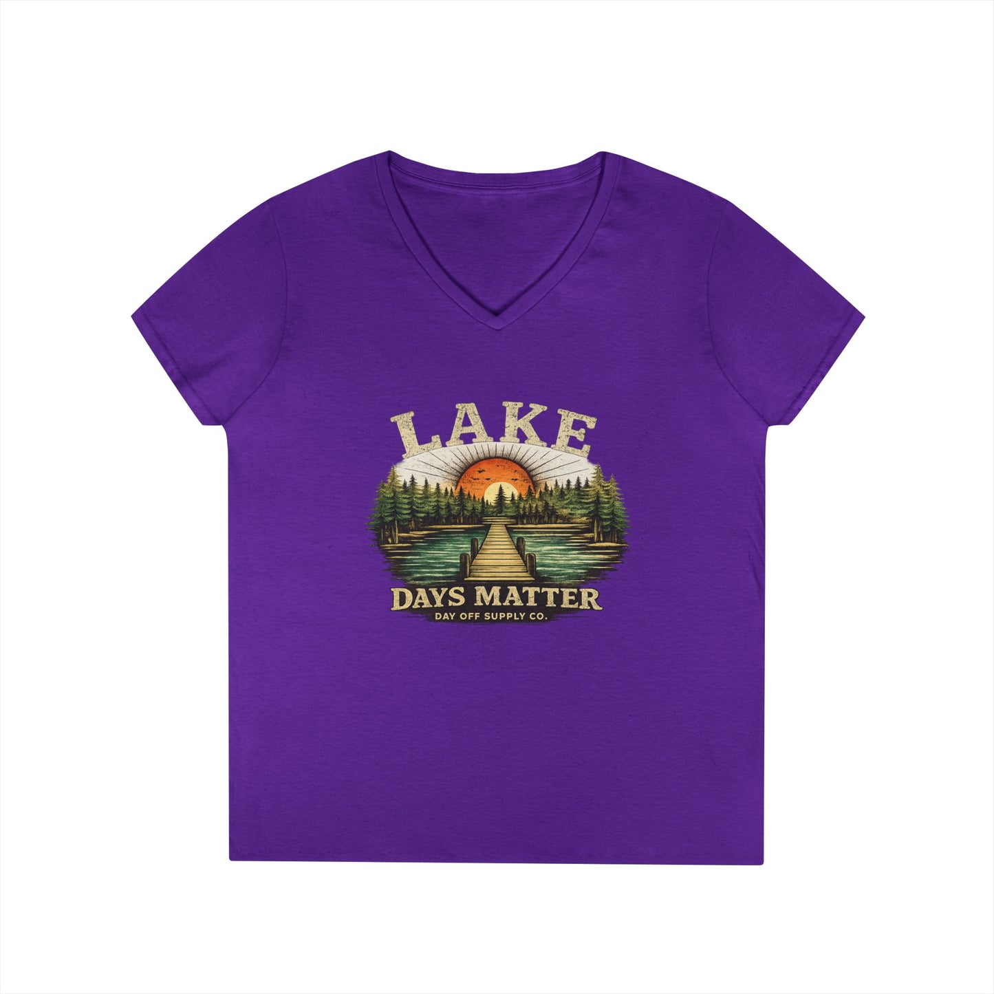 Lake Days Matter Women's V-Neck T-Shirt | Lake Life Graphic Tee