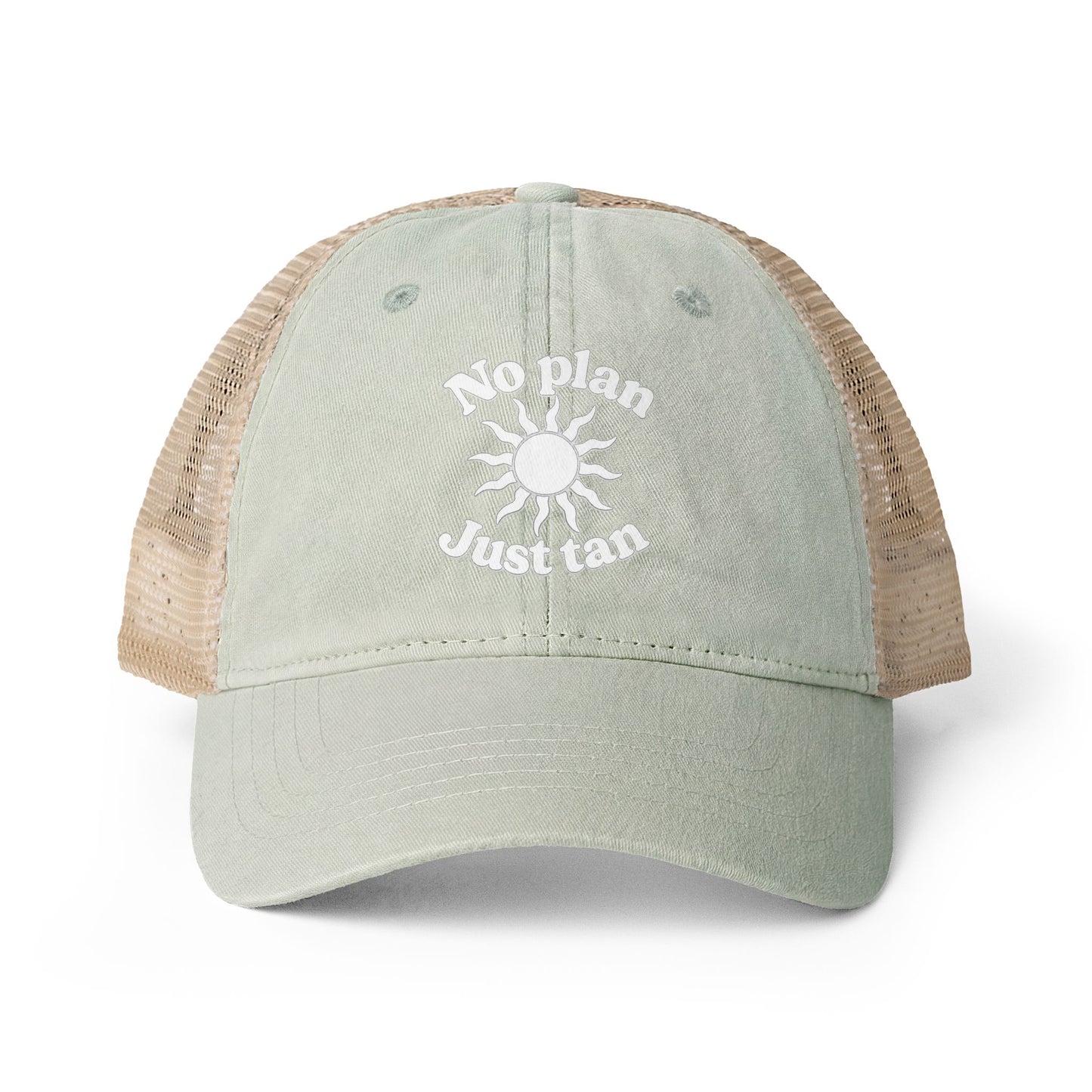 No Plan. Just Tan. | Women's Mesh Back Ponytail Hat