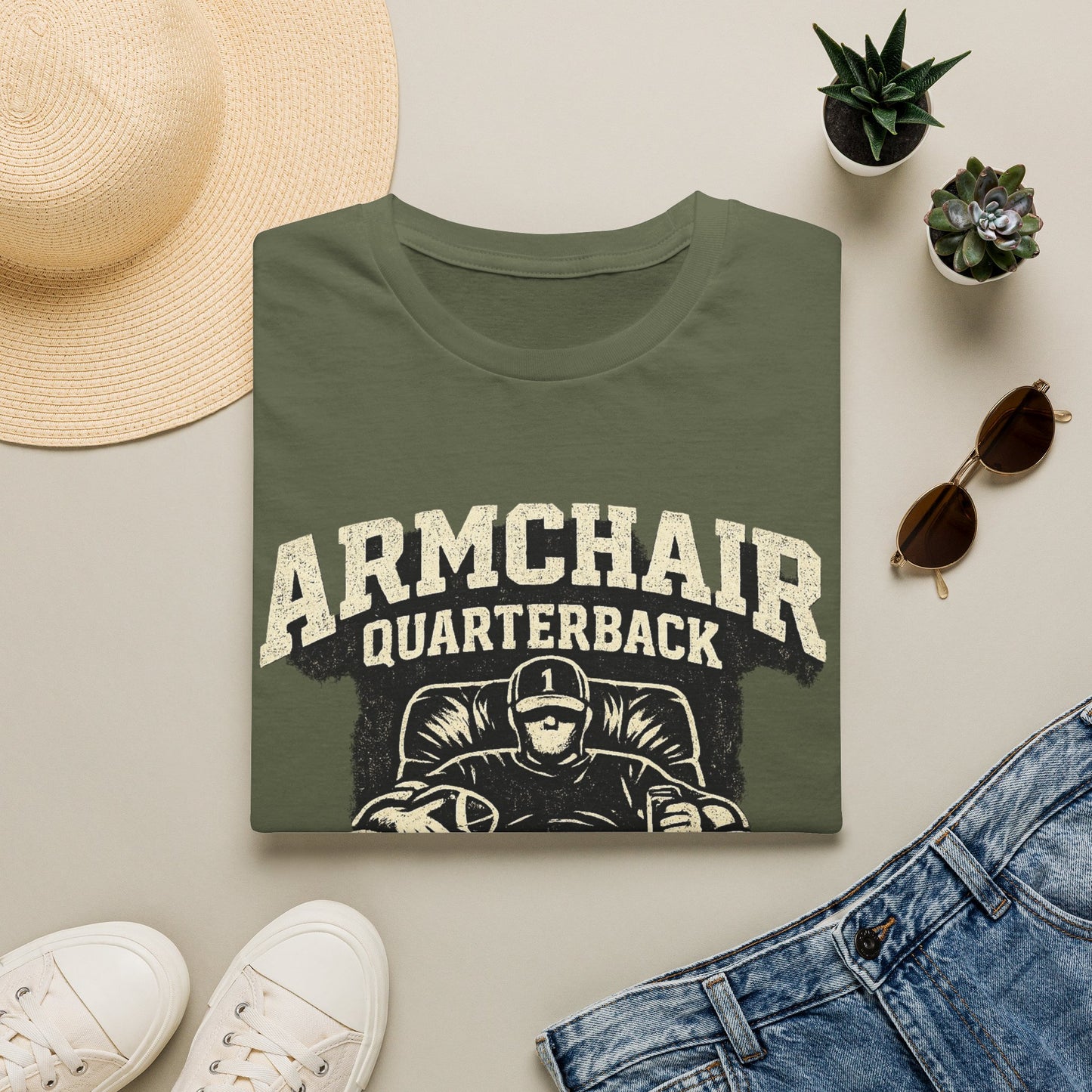 Armchair Quarterback T-Shirt | Funny Football Fan Graphic Tee