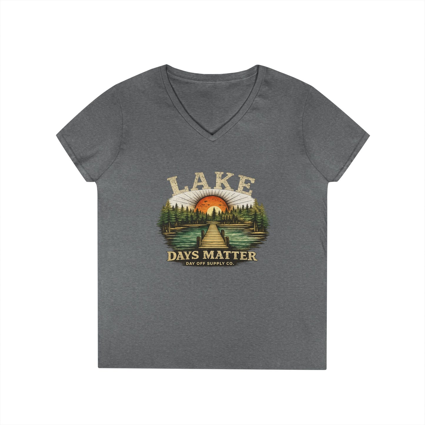 Lake Days Matter Women's V-Neck T-Shirt | Lake Life Graphic Tee