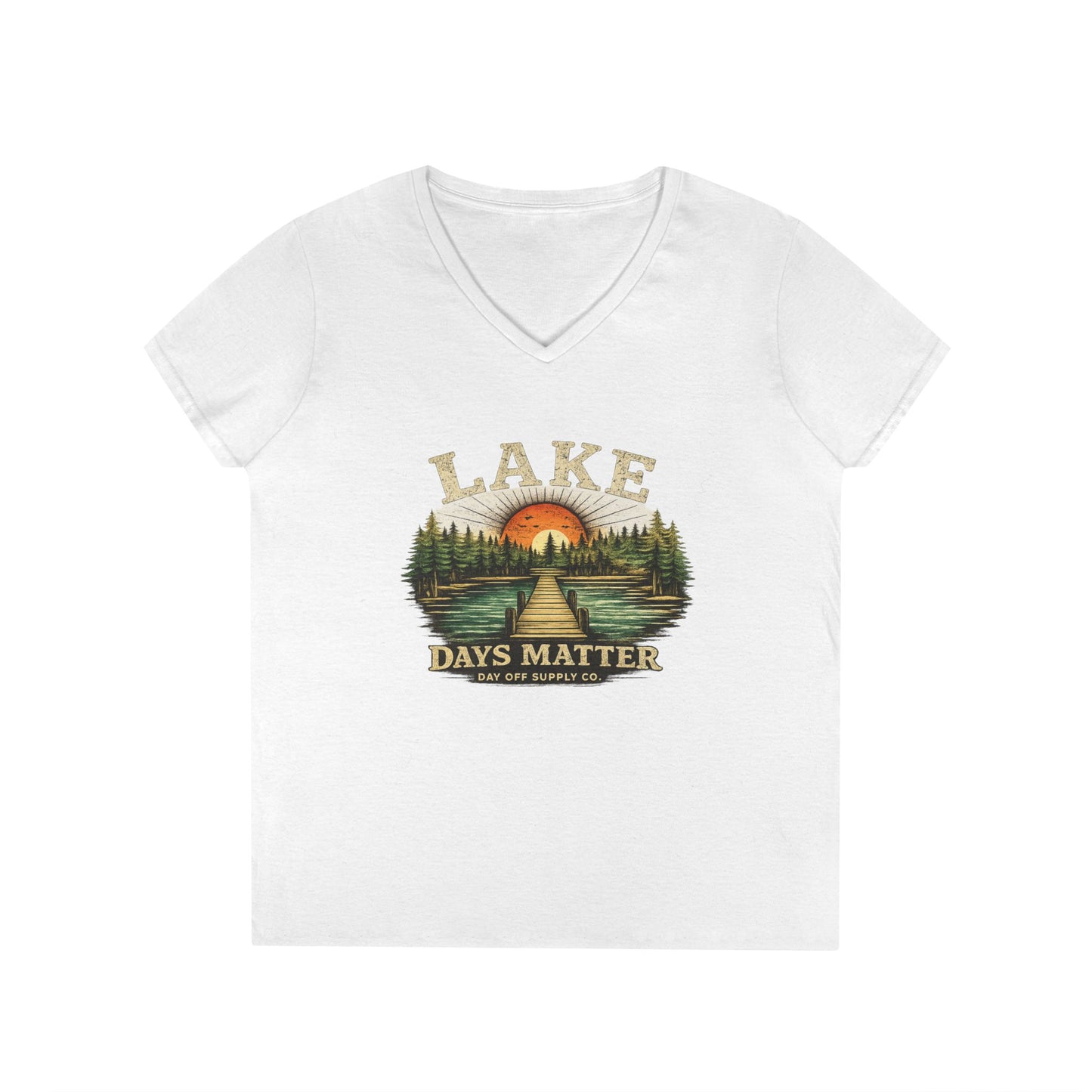 Lake Days Matter Women's V-Neck T-Shirt | Lake Life Graphic Tee