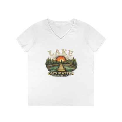Lake Days Matter Women's V-Neck T-Shirt | Lake Life Graphic Tee