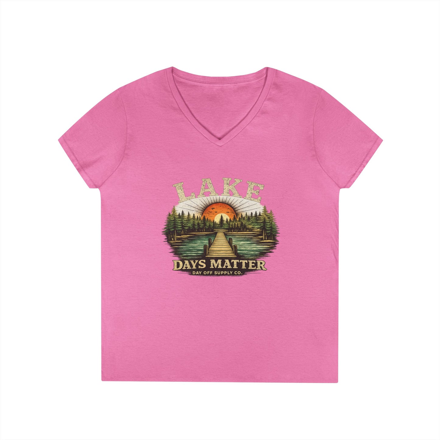 Lake Days Matter Women's V-Neck T-Shirt | Lake Life Graphic Tee
