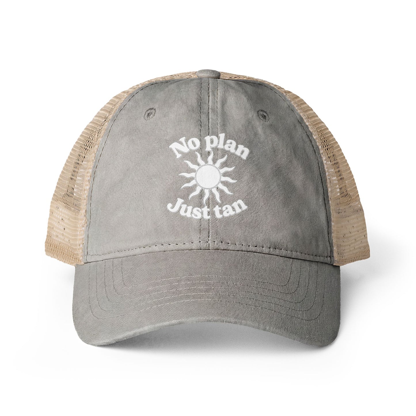 No Plan. Just Tan. | Women's Mesh Back Ponytail Hat