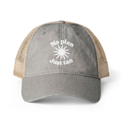 No Plan. Just Tan. | Women's Mesh Back Ponytail Hat